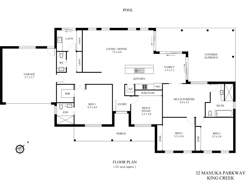 32 Manuka Parkway, King Creek NSW 2446 Floorplan