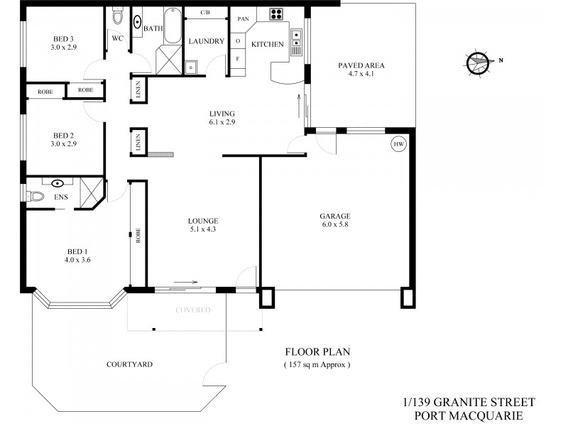 1/139  Granite Street, Port Macquarie NSW 2444 Floorplan