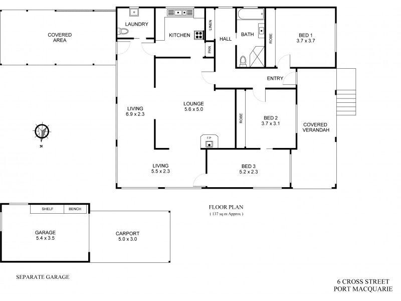 6 Cross Street, Port Macquarie NSW 2444 Floorplan