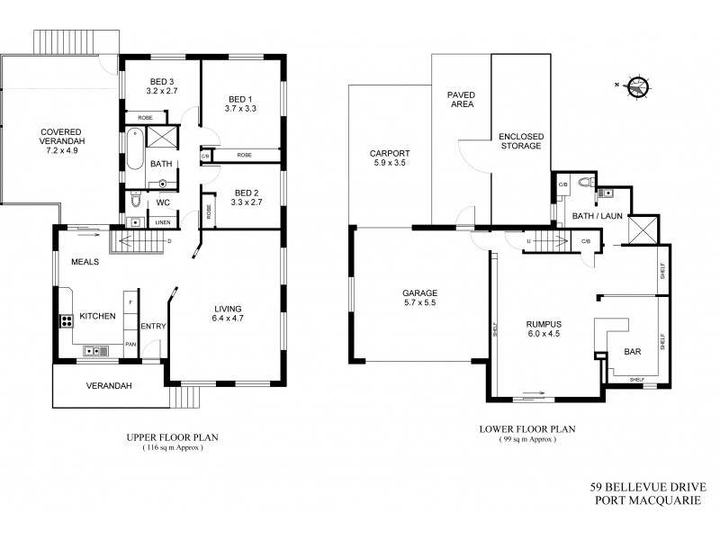 59 Bellevue Drive, Port Macquarie NSW 2444 Floorplan