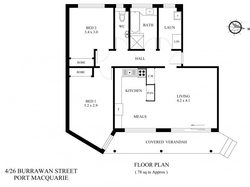 4/26 Burrawan Street, Port Macquarie NSW 2444 Floorplan