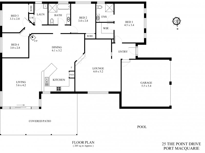 25 The Point Drive, Port Macquarie NSW 2444 Floorplan