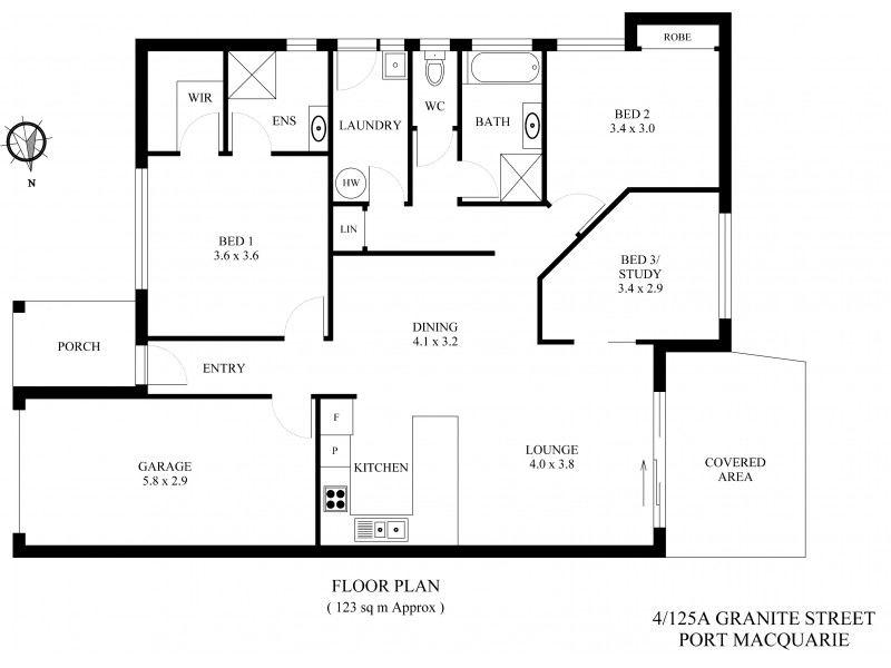 4/125A Granite Street, Port Macquarie NSW 2444 Floorplan