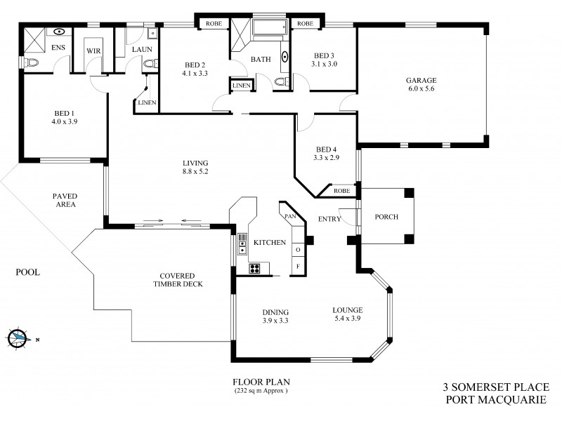 3 Somerset Place, Port Macquarie NSW 2444 Floorplan