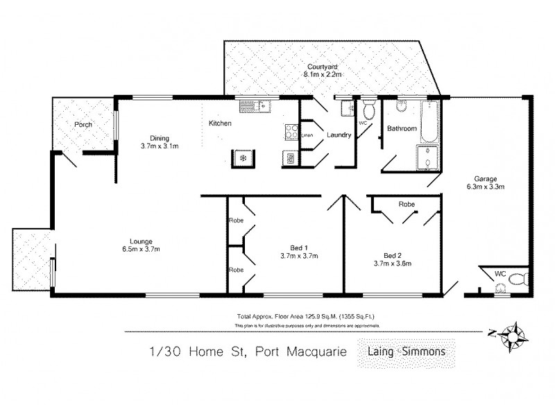 1/30 Home Street, Port Macquarie NSW 2444 Floorplan