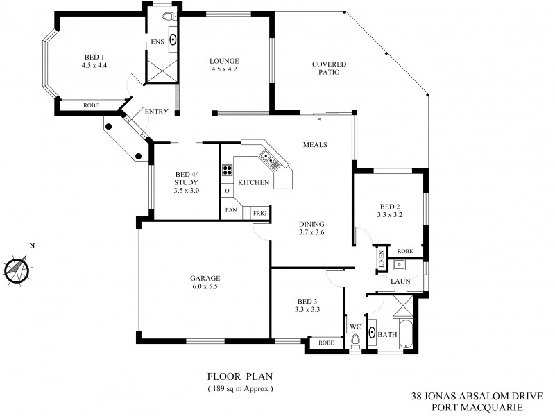 38 Jonas Absalom Drive, Port Macquarie NSW 2444 Floorplan