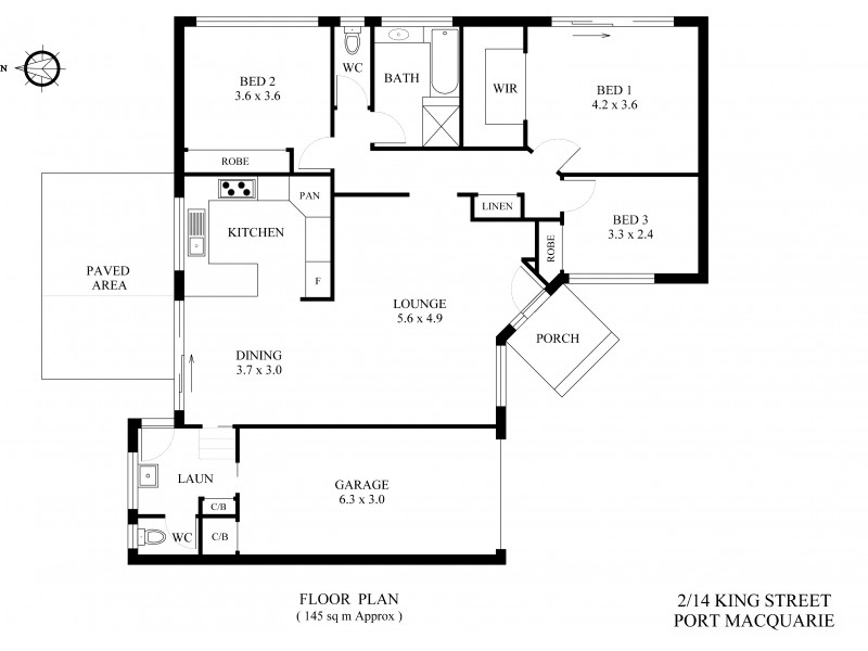 2/14 King Street, Port Macquarie NSW 2444 Floorplan
