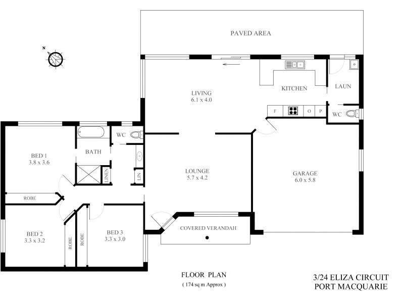 3/24 Eliza Circuit, Port Macquarie NSW 2444 Floorplan