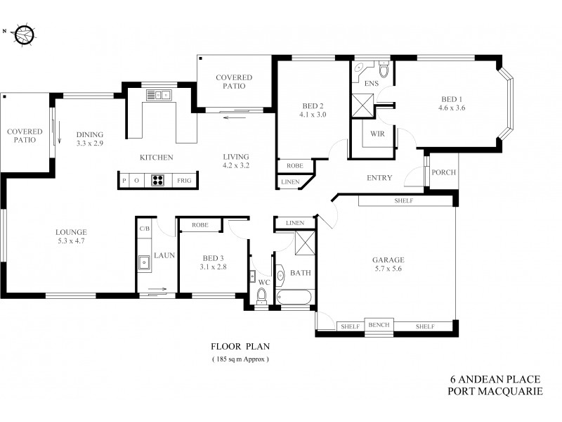 6 Andean Place, Port Macquarie NSW 2444 Floorplan