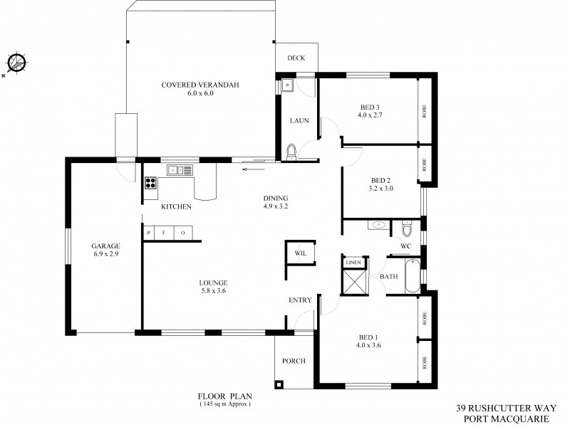 39 Rushcutter Way, Port Macquarie NSW 2444 Floorplan