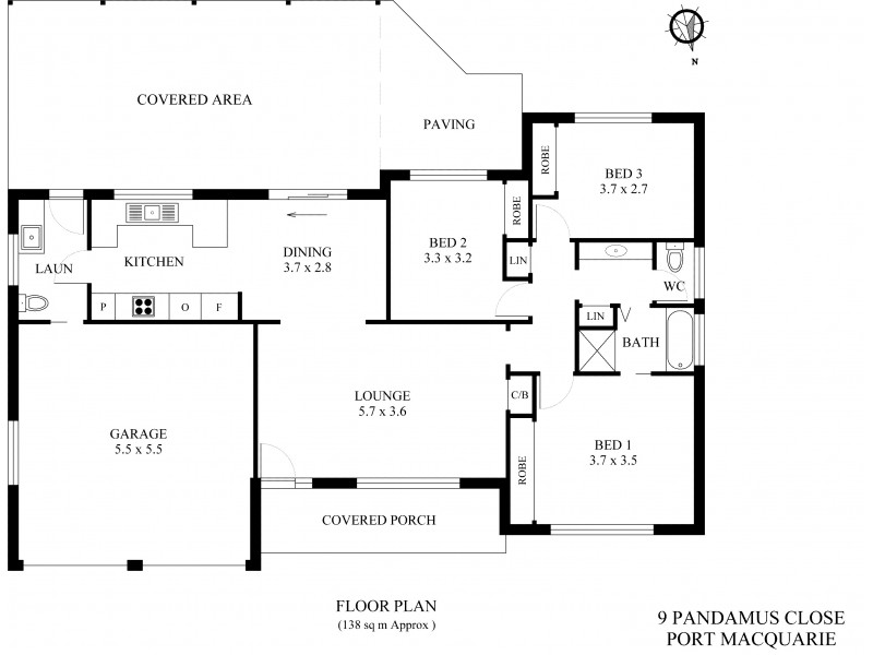 9 Pandamus Close, Port Macquarie NSW 2444 Floorplan