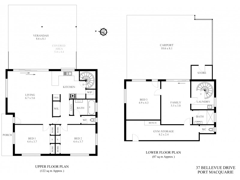 37 Bellevue Drive, Port Macquarie NSW 2444 Floorplan