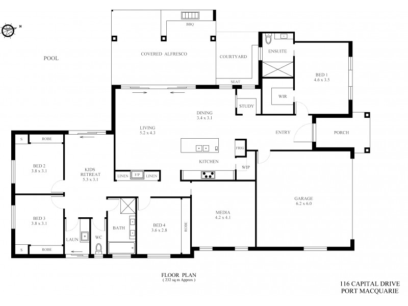 116 Capital Drive, Port Macquarie NSW 2444 Floorplan