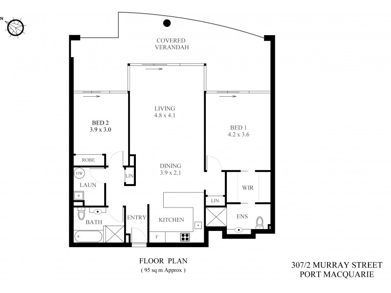 307/2 Murray Street, Port Macquarie NSW 2444 Floorplan