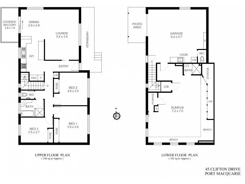 45 Clifton Drive, Port Macquarie NSW 2444 Floorplan