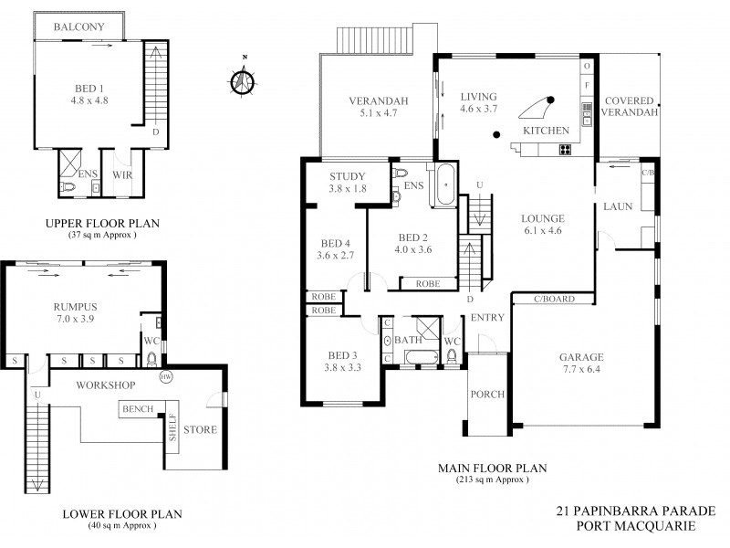 21 Pappinbarra Parade, Port Macquarie NSW 2444 Floorplan
