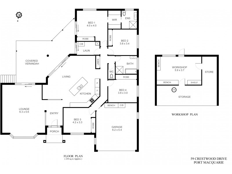 59 Crestwood Drive, Port Macquarie NSW 2444 Floorplan