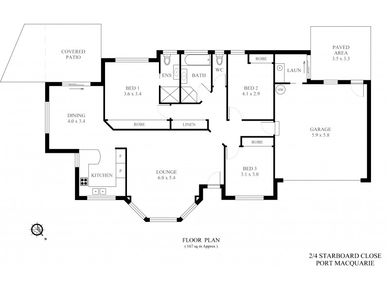 2/4 Starboard Close, Port Macquarie NSW 2444 Floorplan