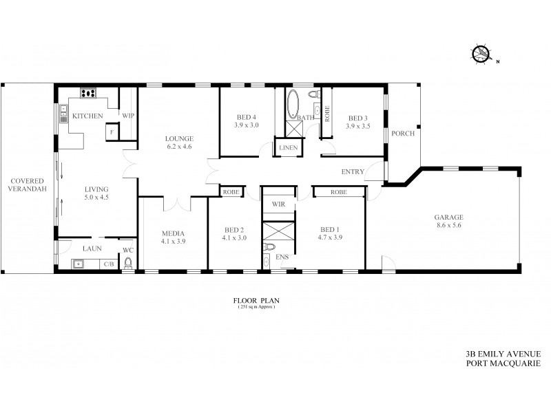 3B  Emily Avenue, Port Macquarie NSW 2444 Floorplan