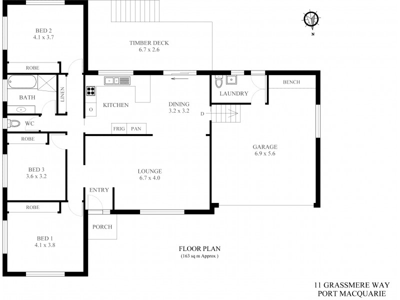 11 Grassmere Way, Port Macquarie NSW 2444 Floorplan