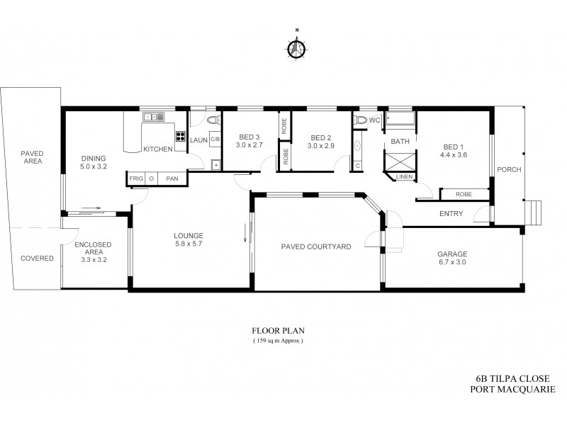 6B Tilpa Close, Port Macquarie NSW 2444 Floorplan