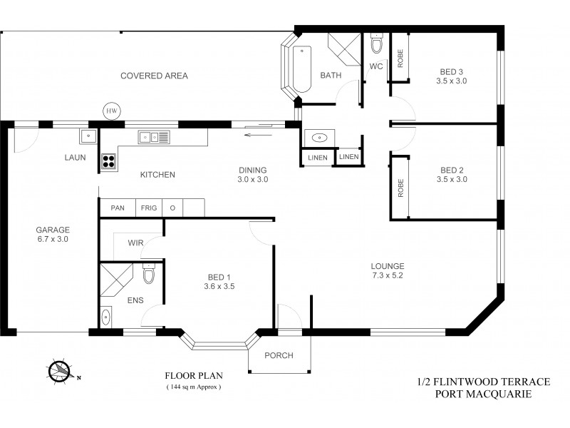 1/2 Flintwood Terrace, Port Macquarie NSW 2444 Floorplan