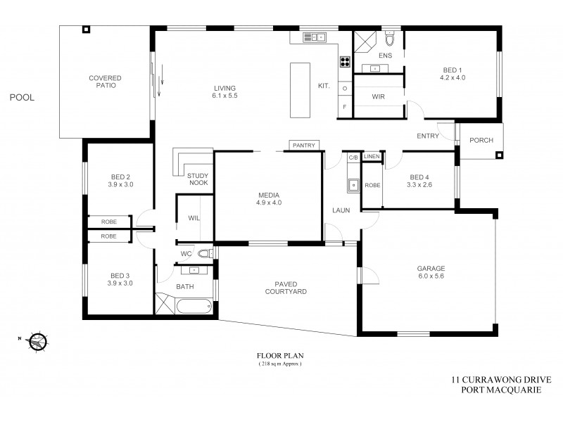 11 Currawong Drive, Port Macquarie NSW 2444 Floorplan