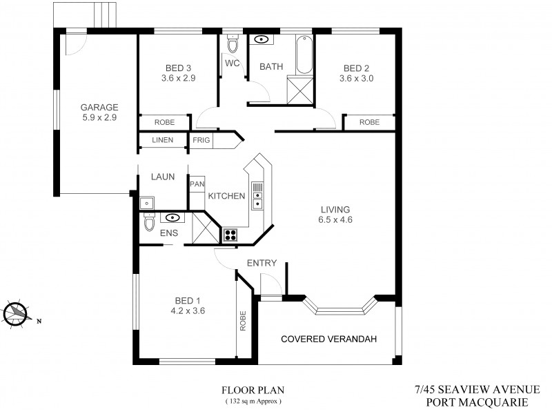 7/45 Seaview Avenue, Port Macquarie NSW 2444 Floorplan