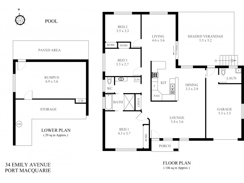 34 Emily Avenue, Port Macquarie NSW 2444 Floorplan