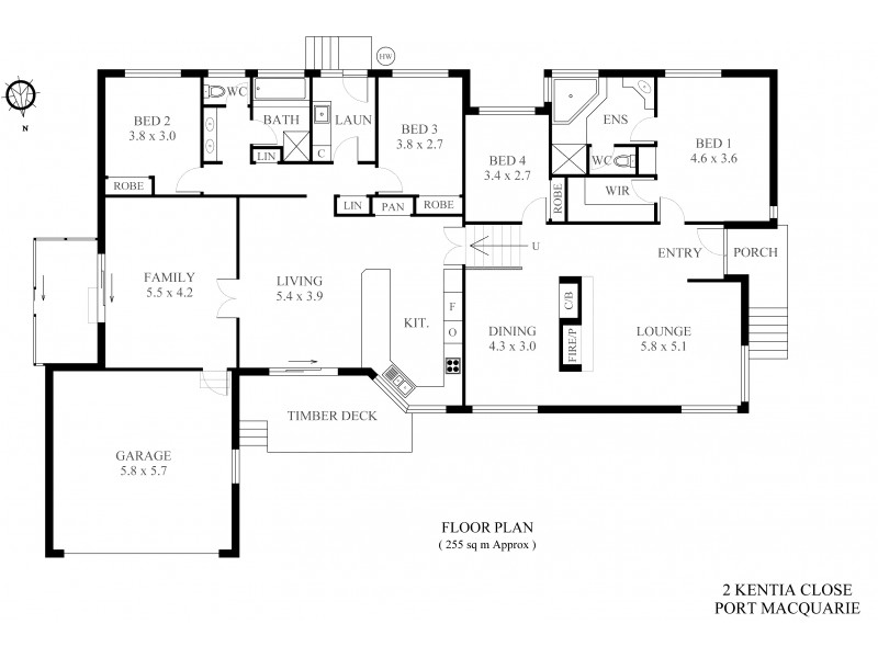 2 Kentia Close, Port Macquarie NSW 2444 Floorplan