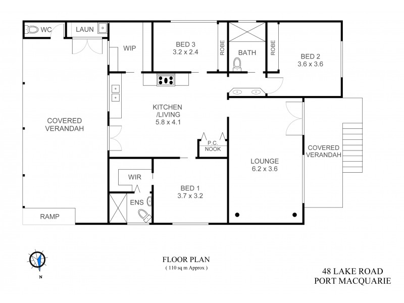 48 Lake Road, Port Macquarie NSW 2444 Floorplan