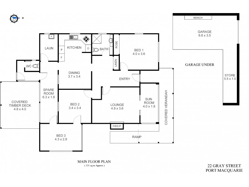22 Gray Street, Port Macquarie NSW 2444 Floorplan