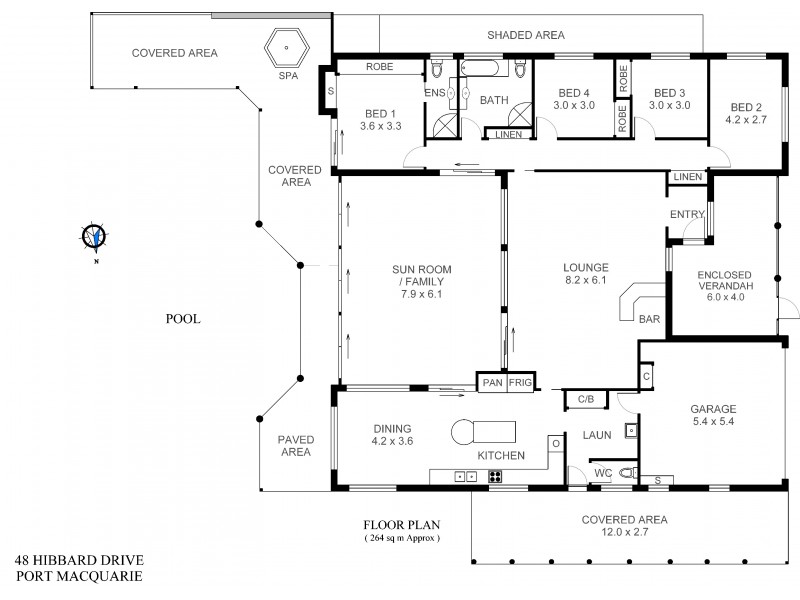 48 Hibbard Drive, Port Macquarie NSW 2444 Floorplan