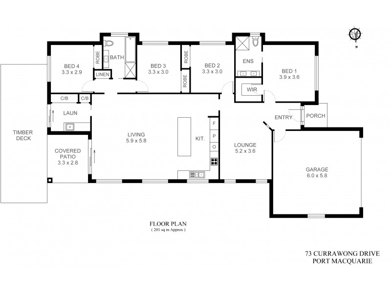 73 Currawong Drive, Port Macquarie NSW 2444 Floorplan