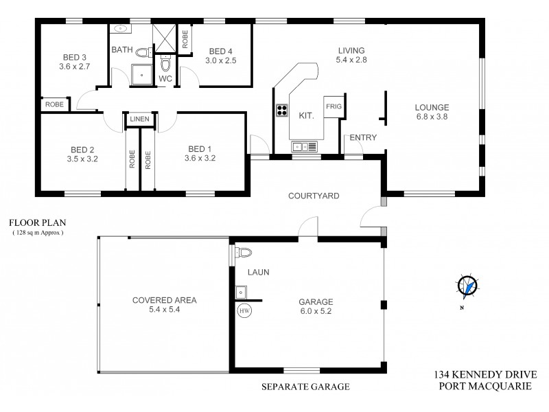 134 Kennedy Drive, Port Macquarie NSW 2444 Floorplan