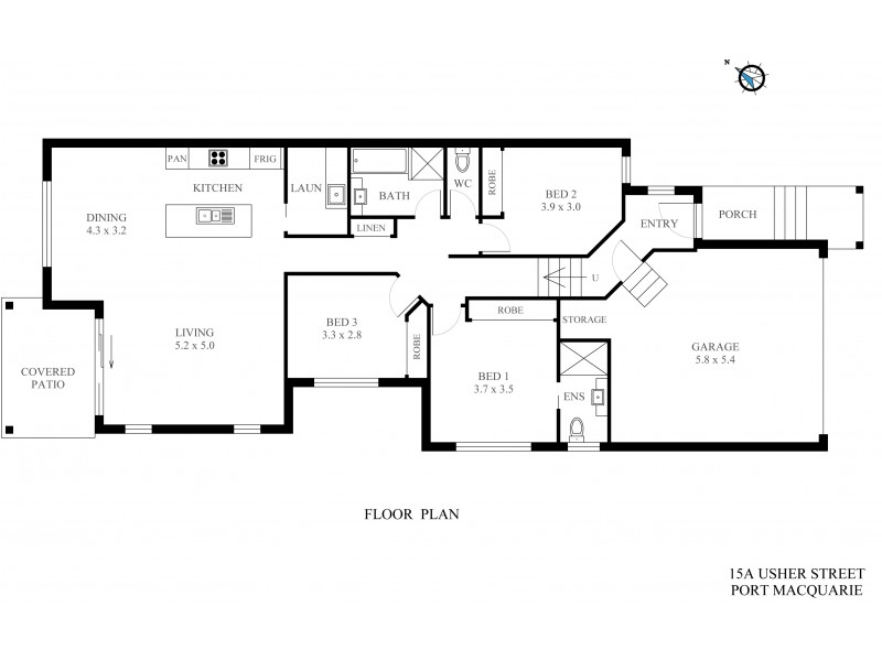 15a Usher Street, Port Macquarie NSW 2444 Floorplan