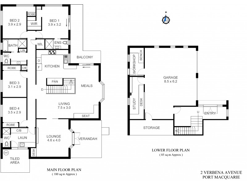 2 Verbena Avenue, Port Macquarie NSW 2444 Floorplan