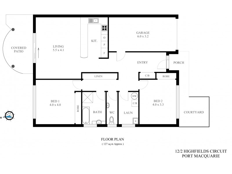 12/2 Highfields Circuit, Port Macquarie NSW 2444 Floorplan