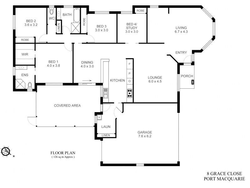 8 Grace Close, Port Macquarie NSW 2444 Floorplan