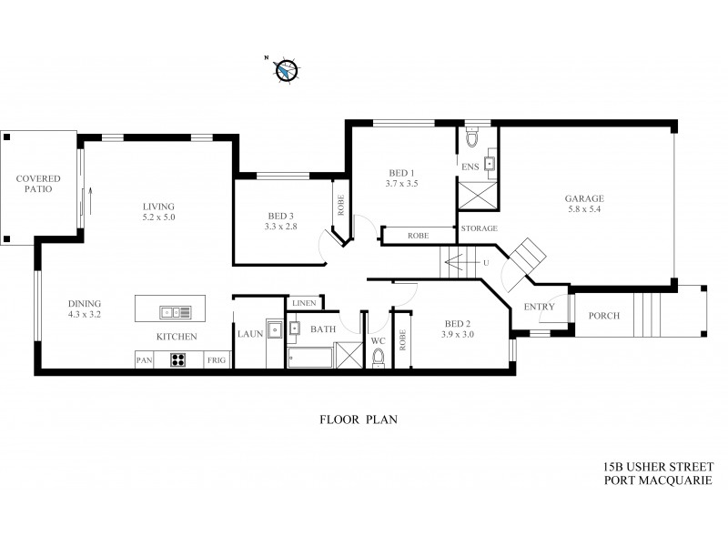 15B Usher Street, Port Macquarie NSW 2444 Floorplan