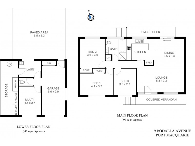 9 Bodalla Avenue, Port Macquarie NSW 2444 Floorplan