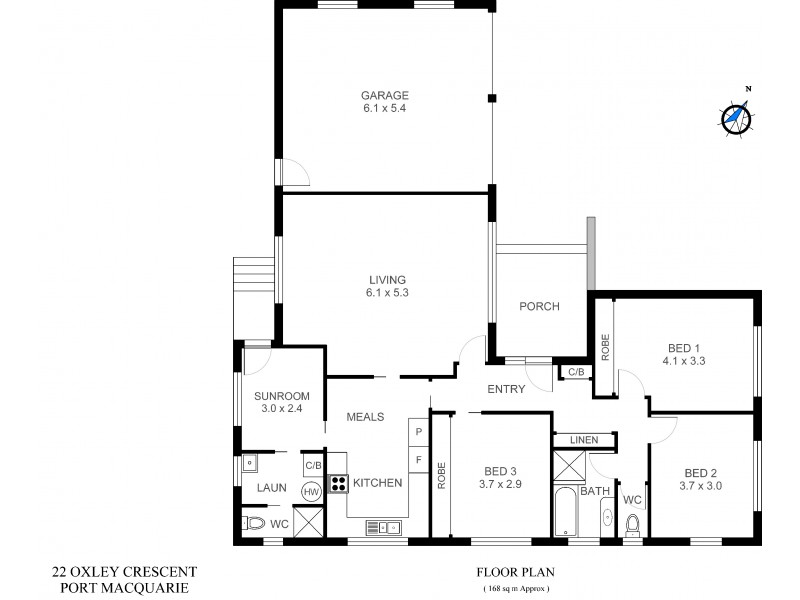22 Oxley Crescent, Port Macquarie NSW 2444 Floorplan