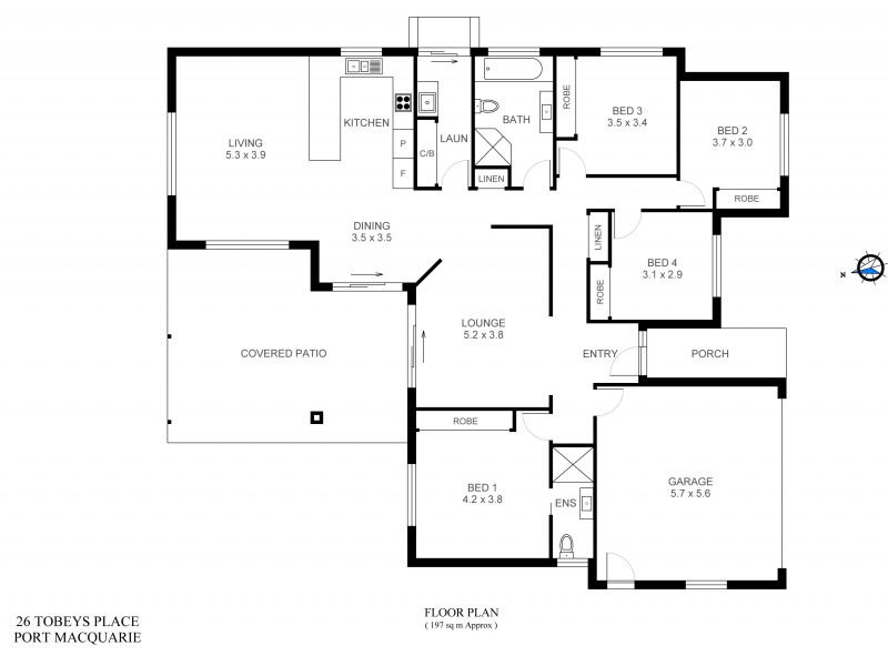26 Tobey Place, Port Macquarie NSW 2444 Floorplan