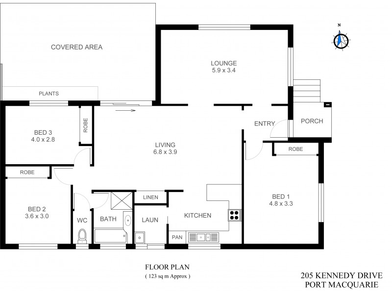 205 Kennedy Drive, Port Macquarie NSW 2444 Floorplan