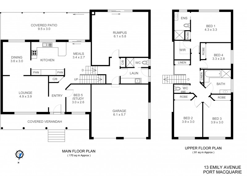 13 Emily Avenue, Port Macquarie NSW 2444 Floorplan