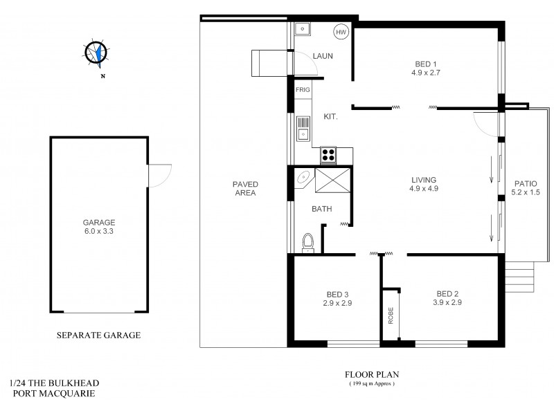 1/24 The Bulkhead, Port Macquarie NSW 2444 Floorplan