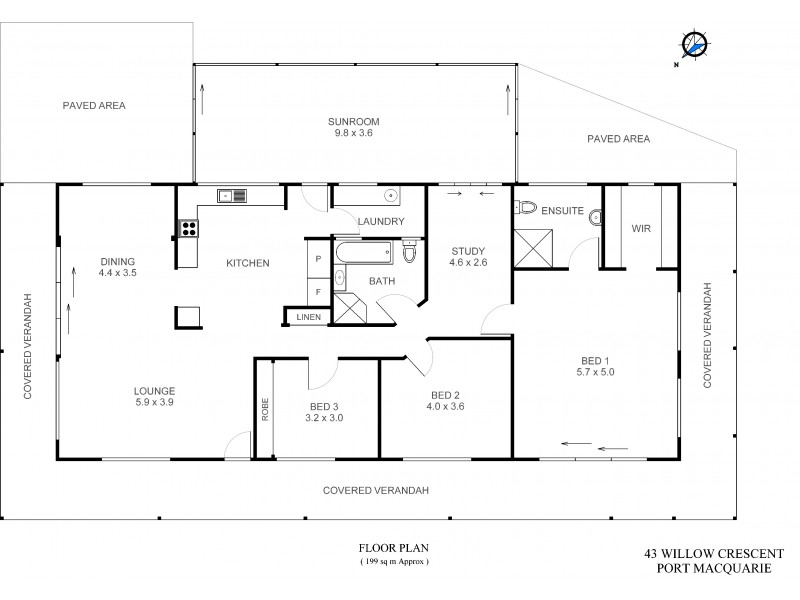 43 Willow Crescent, Port Macquarie NSW 2444 Floorplan