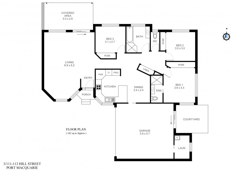 3/113 Hill Street, Port Macquarie NSW 2444 Floorplan