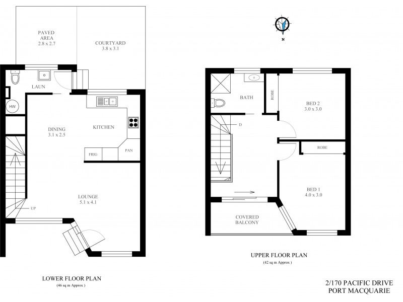 2/170 Pacific Drive, Port Macquarie NSW 2444 Floorplan