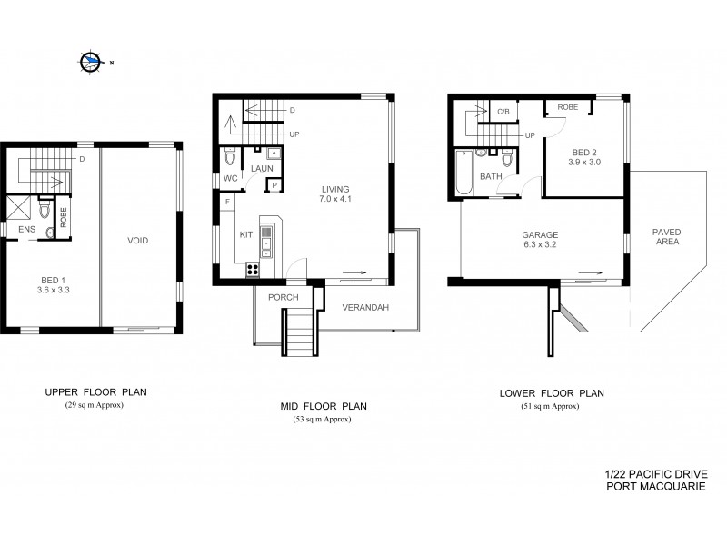 1/22  Pacific Drive, Port Macquarie NSW 2444 Floorplan